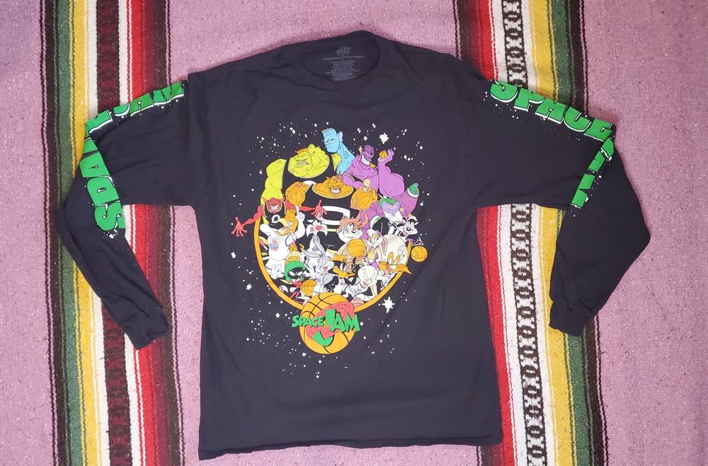 Space Jam Graphic Black Long Sleeve L